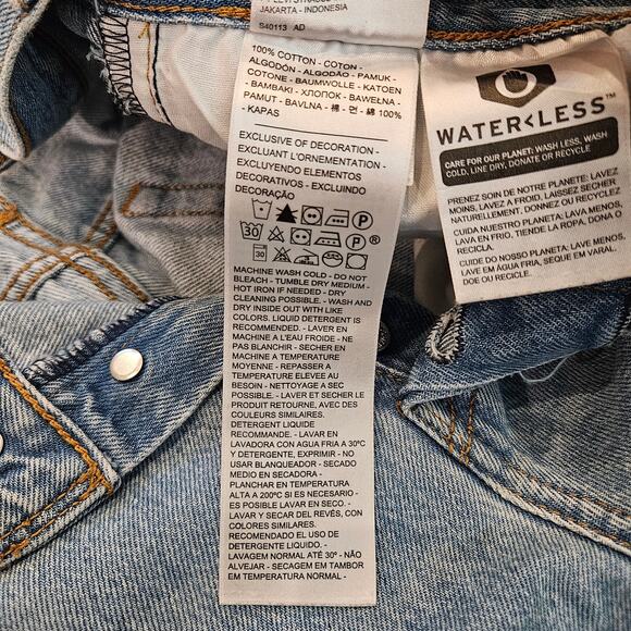 Levi's Wedgie Ankle Jeans Womens Size 28 Distressed Light Wash High Rise Grunge - Picture 11 of 11